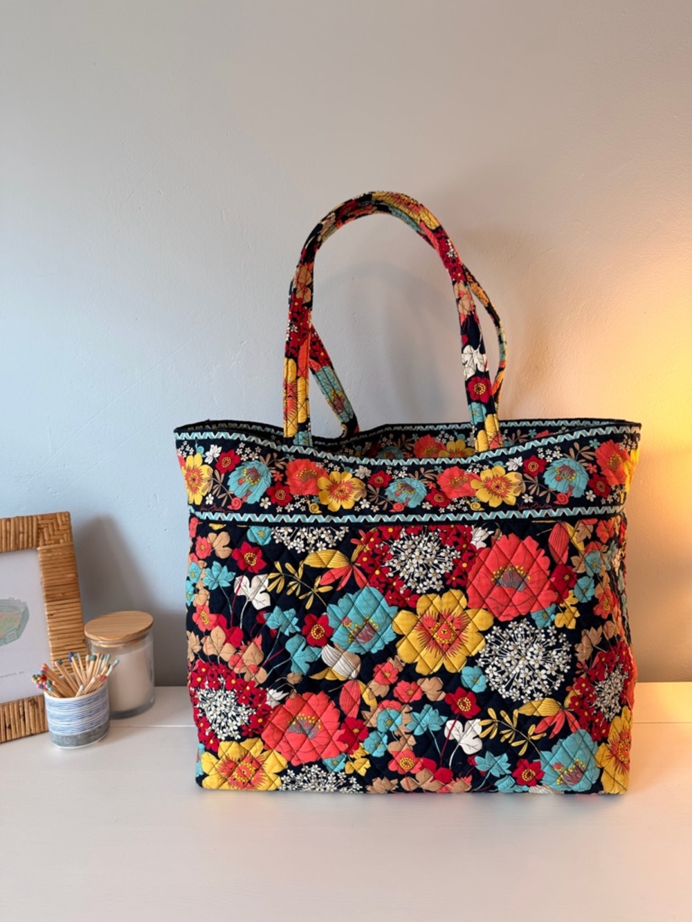 Vera Bradley Extra Large Open Top Tote in Happy Snails - Picture 2 of 4
